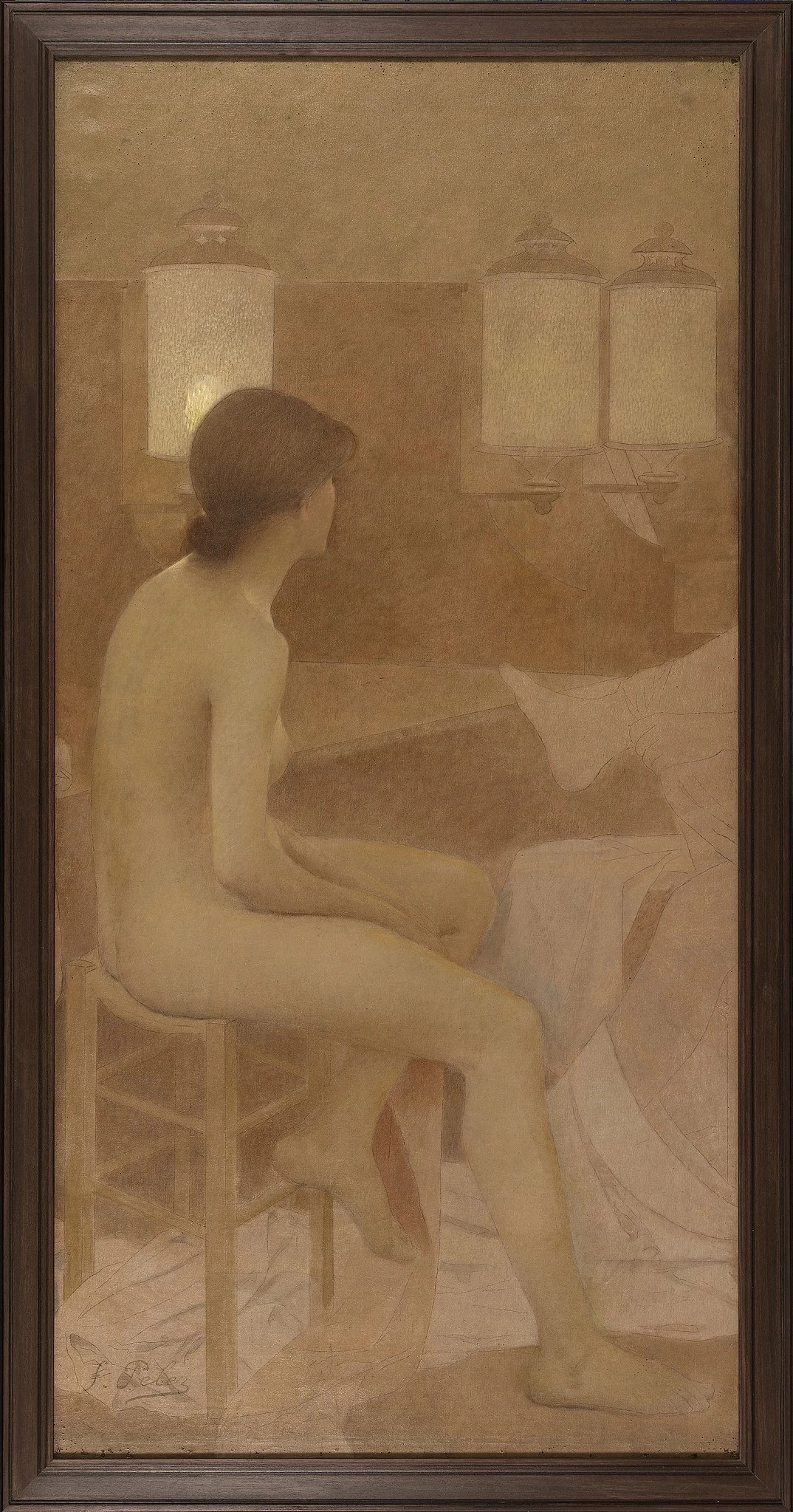 Ballerina nel suo camerino, seduta di profilo destro - Museo delle Belle Arti della città di Parigi
